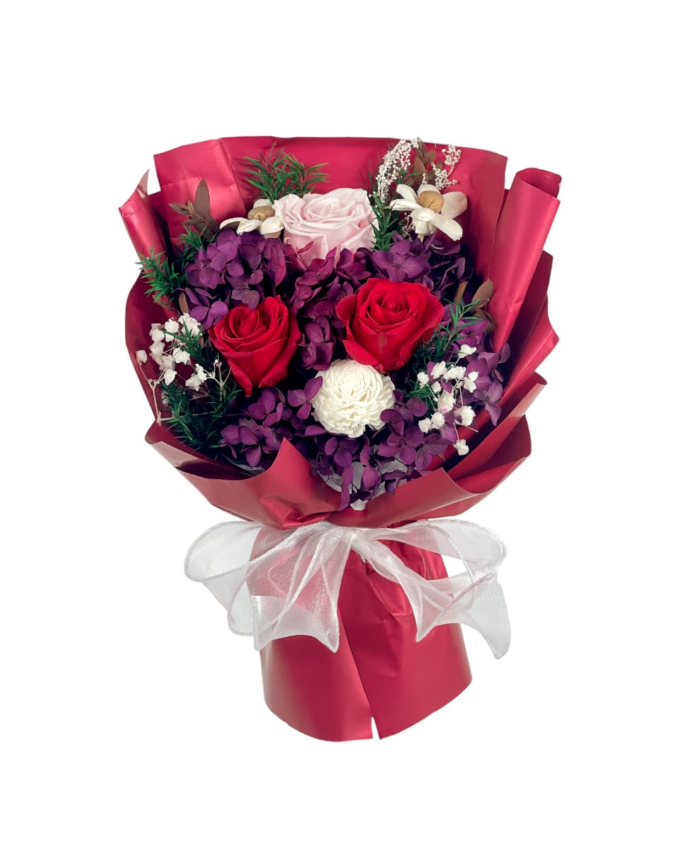 Ensei - Preserved Flower Bouquet - Flowers - Red - Preserved Flowers & Fresh Flower Florist Gift Store