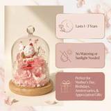 Maneki - Neko 招き猫 Bell Jar, Pink - Flowers - Preserved Flowers & Fresh Flower Florist Gift Store