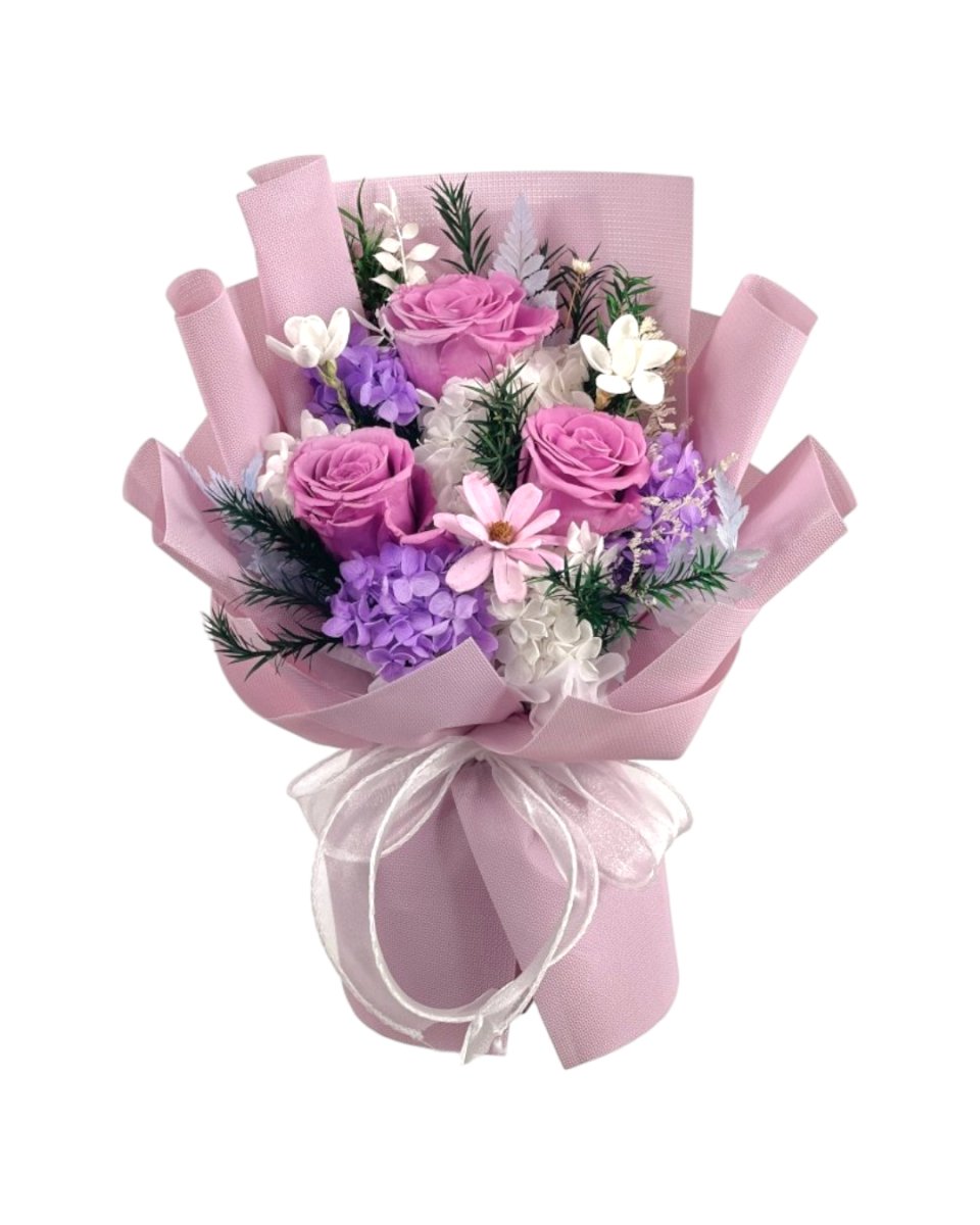 Rin - Preserved Flower Bouquet - Flowers - Lilac - Preserved Flowers & Fresh Flower Florist Gift Store