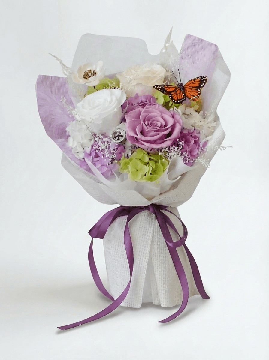 Ume Preserved Flower Bouquet - Flowers - Lilac - Preserved Flowers & Fresh Flower Florist Gift Store