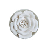 Rose Flower Clay Scent Diffuser - Scent - White rose with ceramic dish - Preserved Flowers & Fresh Flower Florist Gift Store