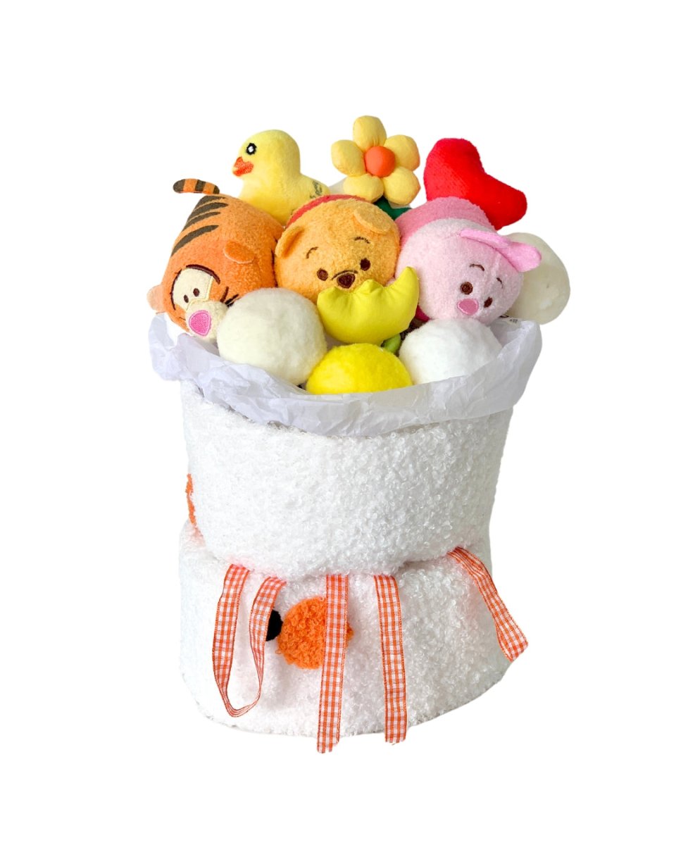 Fluffy Soft Toy Knit Bouquet - Winnie Tsum Tsum - Flower - Preserved Flowers & Fresh Flower Florist Gift Store