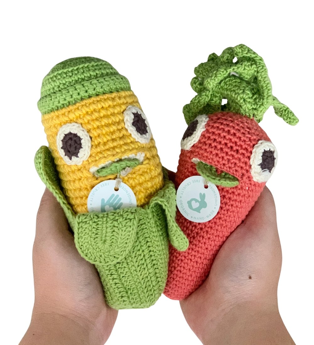 Myum Teether - Veggie - Add Ons - corn + carrot - Preserved Flowers & Fresh Flower Florist Gift Store