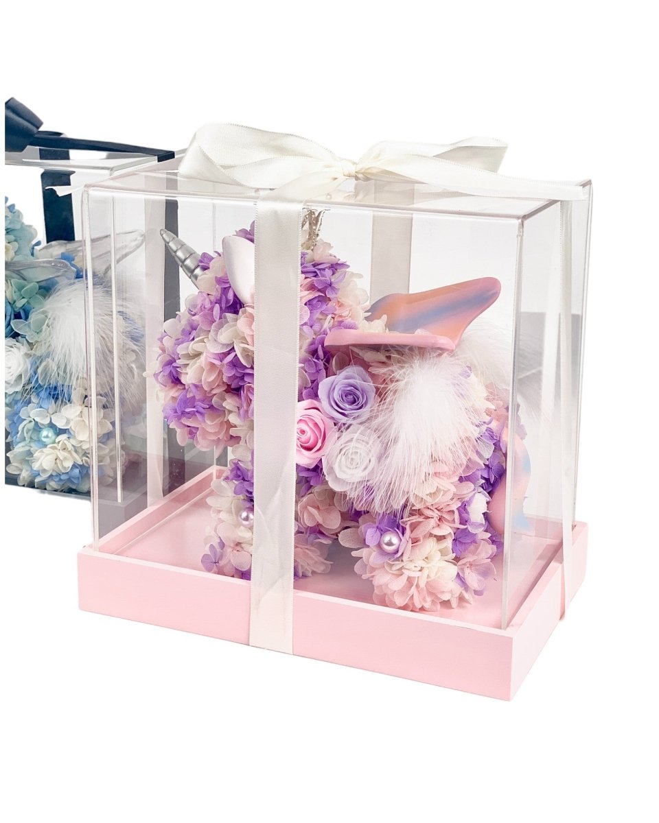 Unicorn Flower Box - Magical Pink - Flowers - Preserved Flowers & Fresh Flower Florist Gift Store