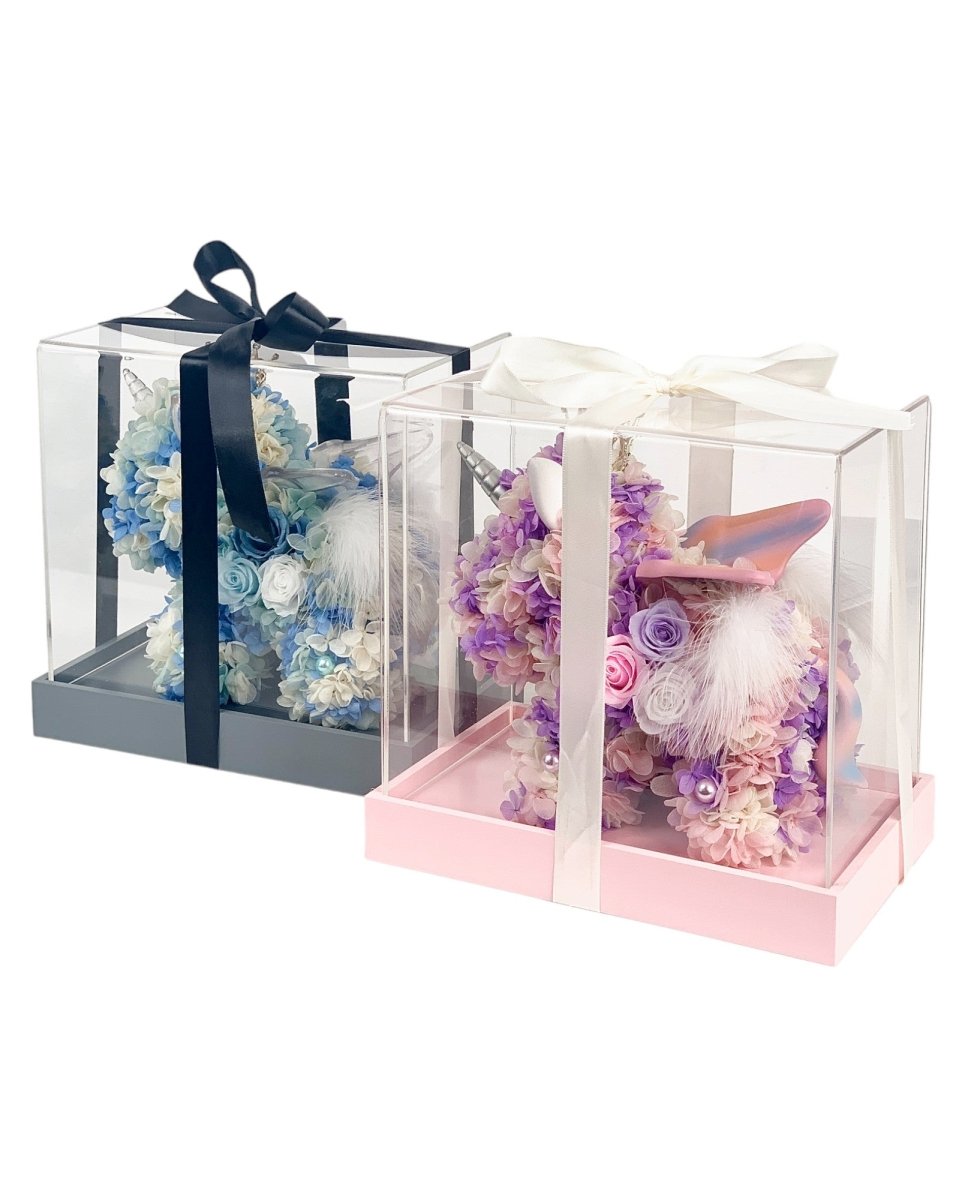 Unicorn Flower Box - Pacific Blue - Flowers - Preserved Flowers & Fresh Flower Florist Gift Store