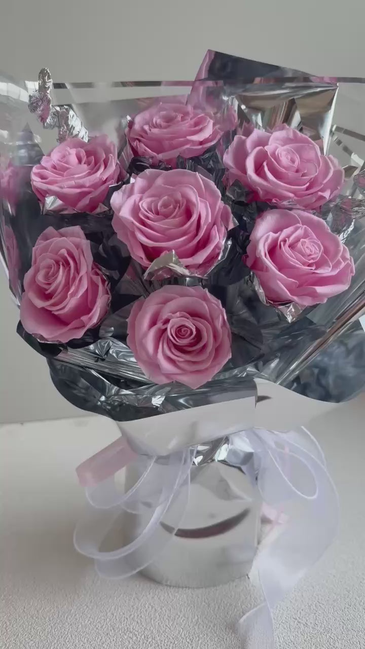 Galaxy 7 Rose Preserved Flower Bouquet