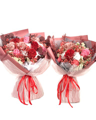 Akane - Red Preserved Flower Bouquet - Flowers - Deluxe - Preserved Flowers & Fresh Flower Florist Gift Store