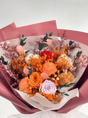 Akari - Mixed Roses & Hydrangea Preserved Flower Bouquet - Flowers - Preserved Flowers & Fresh Flower Florist Gift Store