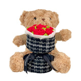 Cuddle Bear Huggies Bouquet - Red Roses - Flowers - Preserved Flowers & Fresh Flower Florist Gift Store