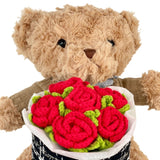 Cuddle Bear Huggies Bouquet - Red Roses - Flowers - Preserved Flowers & Fresh Flower Florist Gift Store