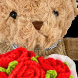 Cuddle Bear Huggies Bouquet - Red Roses - Flowers - Preserved Flowers & Fresh Flower Florist Gift Store