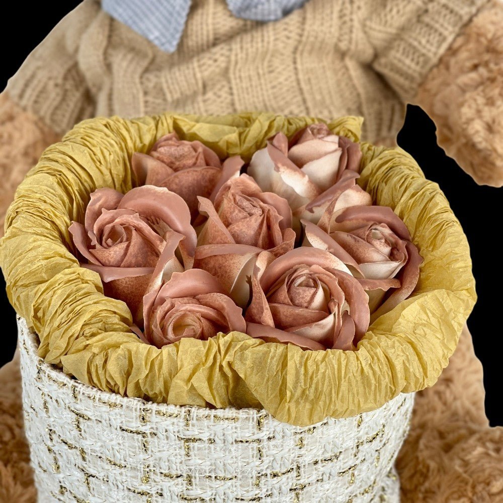 Cuddle Bear Huggies Bouquet - Soap Flower - Flowers - Preserved Flowers & Fresh Flower Florist Gift Store