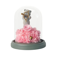 Cupid Bear - Flowers - Pink - Preserved Flowers & Fresh Flower Florist Gift Store