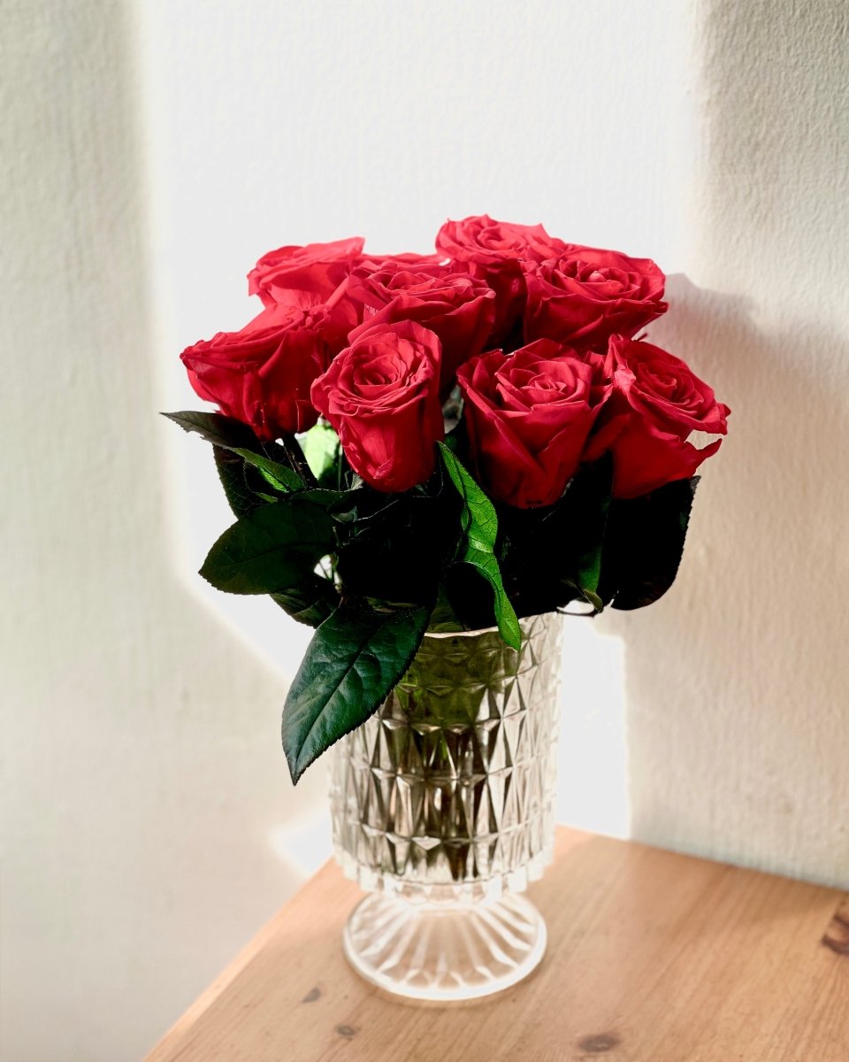 Everlasting Preserved Rose Arrangement - Flowers - 10 Roses - Preserved Flowers & Fresh Flower Florist Gift Store