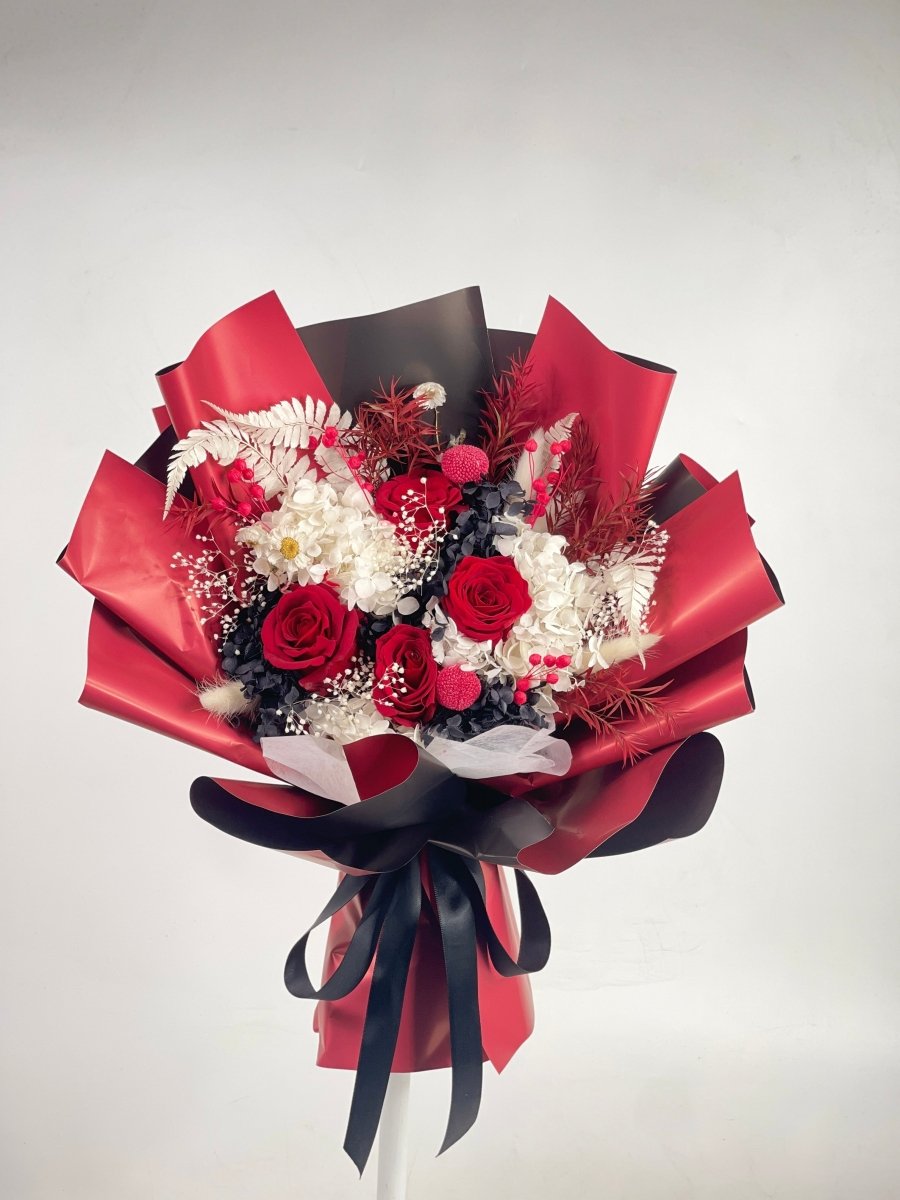 Kurenai - Red Roses Preserved Flower Bouquet - Flowers - Preserved Flowers & Fresh Flower Florist Gift Store