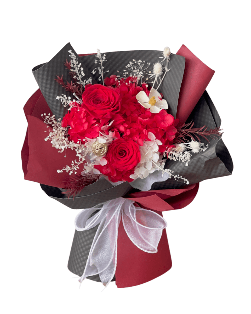 Kurenai - Red Roses Preserved Flower Bouquet - Flowers - Standard - Preserved Flowers & Fresh Flower Florist Gift Store