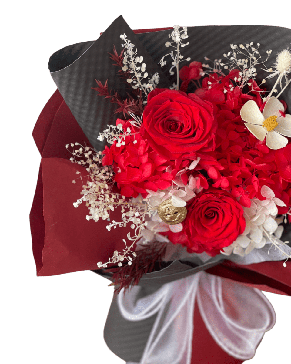 Kurenai - Red Roses Preserved Flower Bouquet - Flowers - Standard - Preserved Flowers & Fresh Flower Florist Gift Store