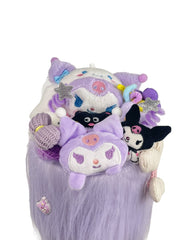 Kuromi in a Faux Fur - Fluffy Soft Toy Bouquet - Flowers - Preserved Flowers & Fresh Flower Florist Gift Store