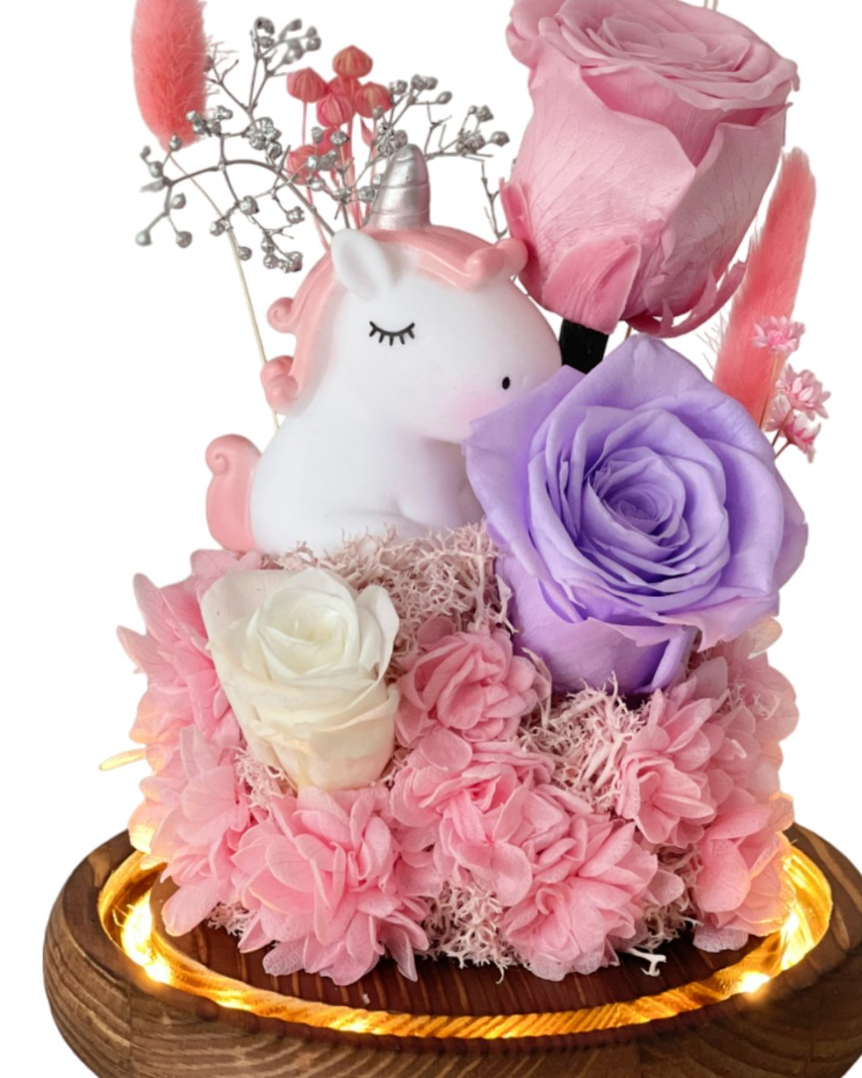 Pretty Unicorn Dome - Flowers - Preserved Flowers & Fresh Flower Florist Gift Store