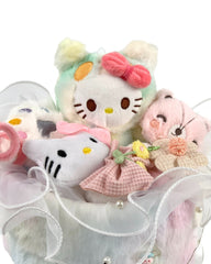 Sanrio Soft Toy Knit Bouquet - Flowers - Kitty - Preserved Flowers & Fresh Flower Florist Gift Store