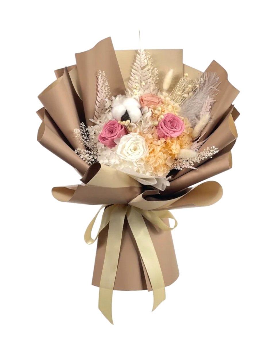 Sora - Mixed Roses & Hydrangea Preserved Flower Bouquet - Flowers - Preserved Flowers & Fresh Flower Florist Gift Store