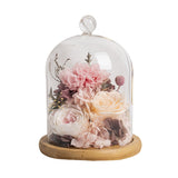 Carnation Bell Jar - Pink Peaches (with box) - Flower - Preserved Flowers & Fresh Flower Florist Gift Store