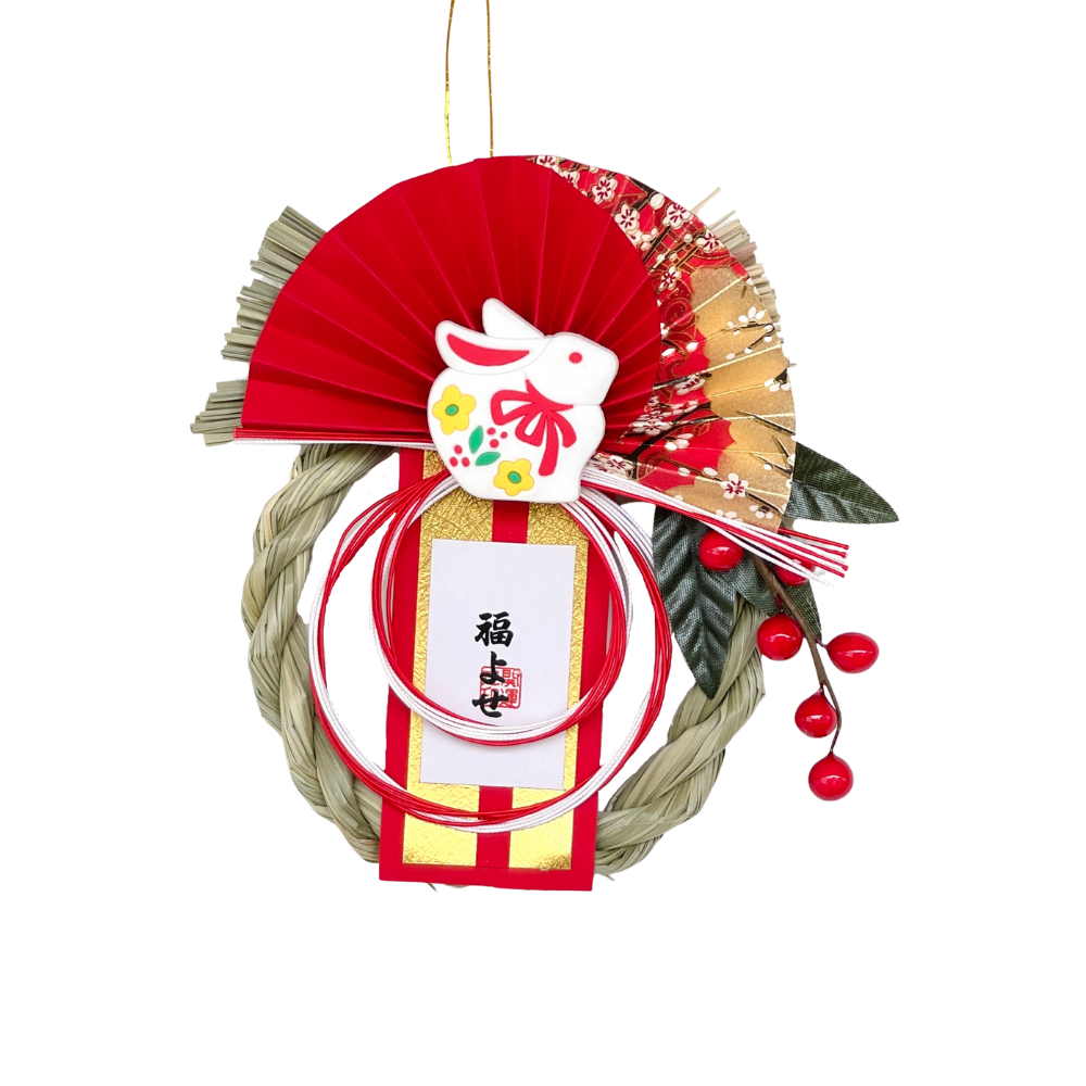 Lucky Usagi Shimenawa New Year Decoration -幸運兎