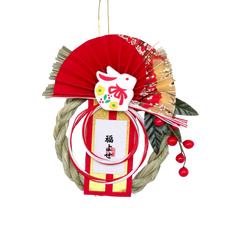 Lucky Usagi Shimenawa New Year Decoration -幸運兎