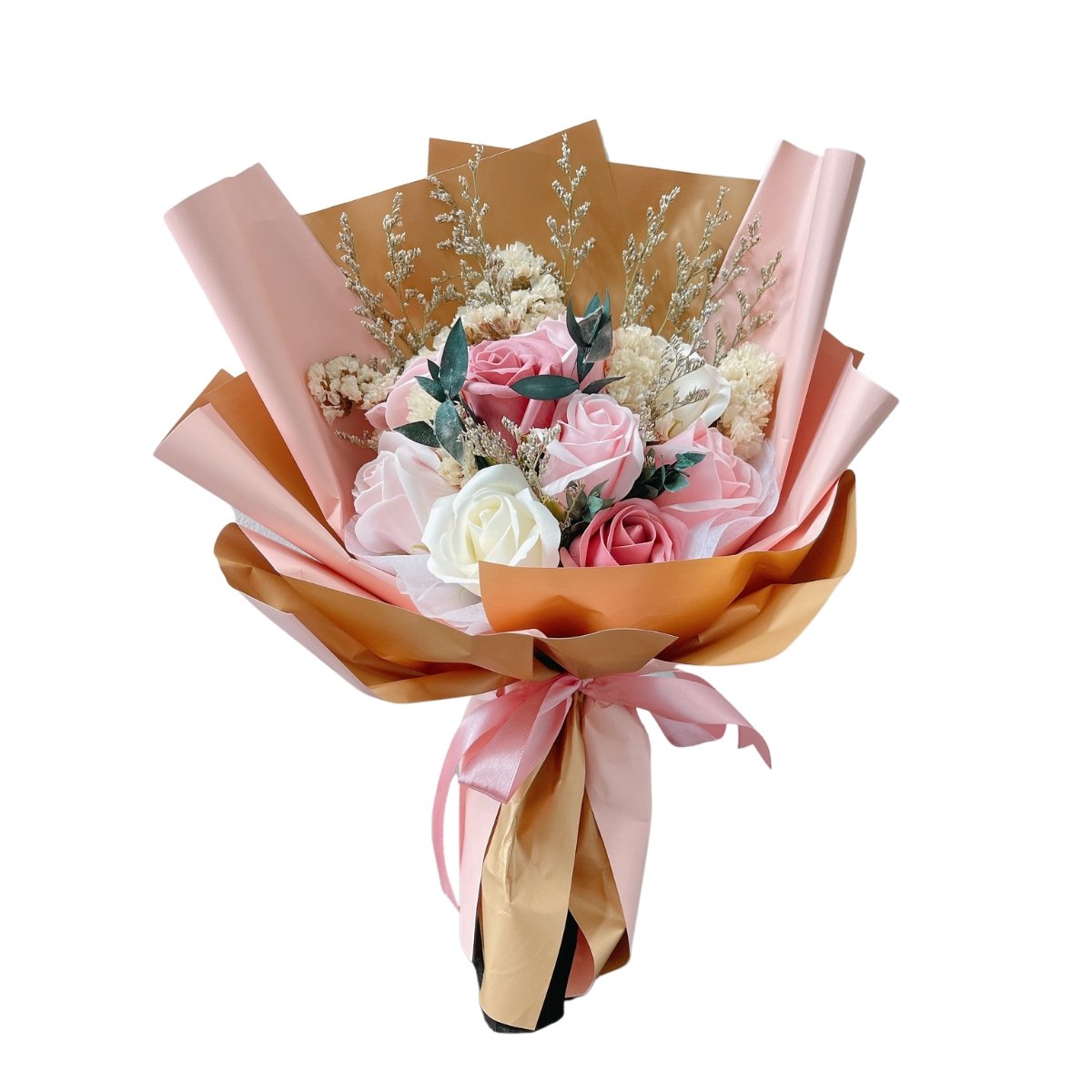 Haruki Soap Flower Bouquet - Sweet Pink - Preserved Flowers & Fresh Flower Florist Gift Store