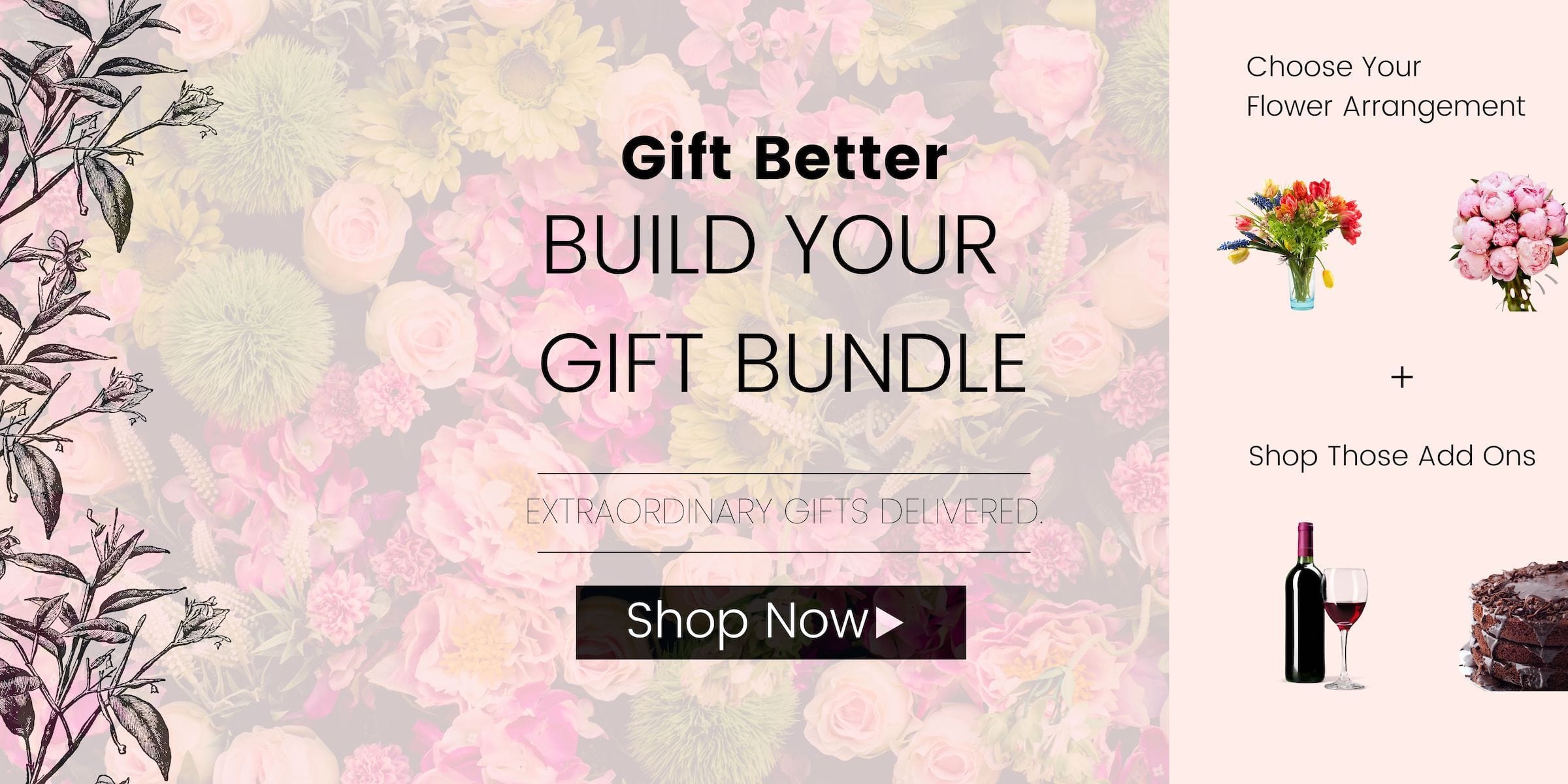 Build Your Gift Set - Custom Bundle - Preserved Flowers & Fresh Flower Florist Gift Store