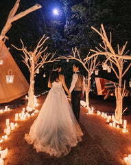 Dancing in the Moonlight - Ana Hana Wedding - Trees+Fairy Lights - Preserved Flowers & Fresh Flower Florist Gift Store
