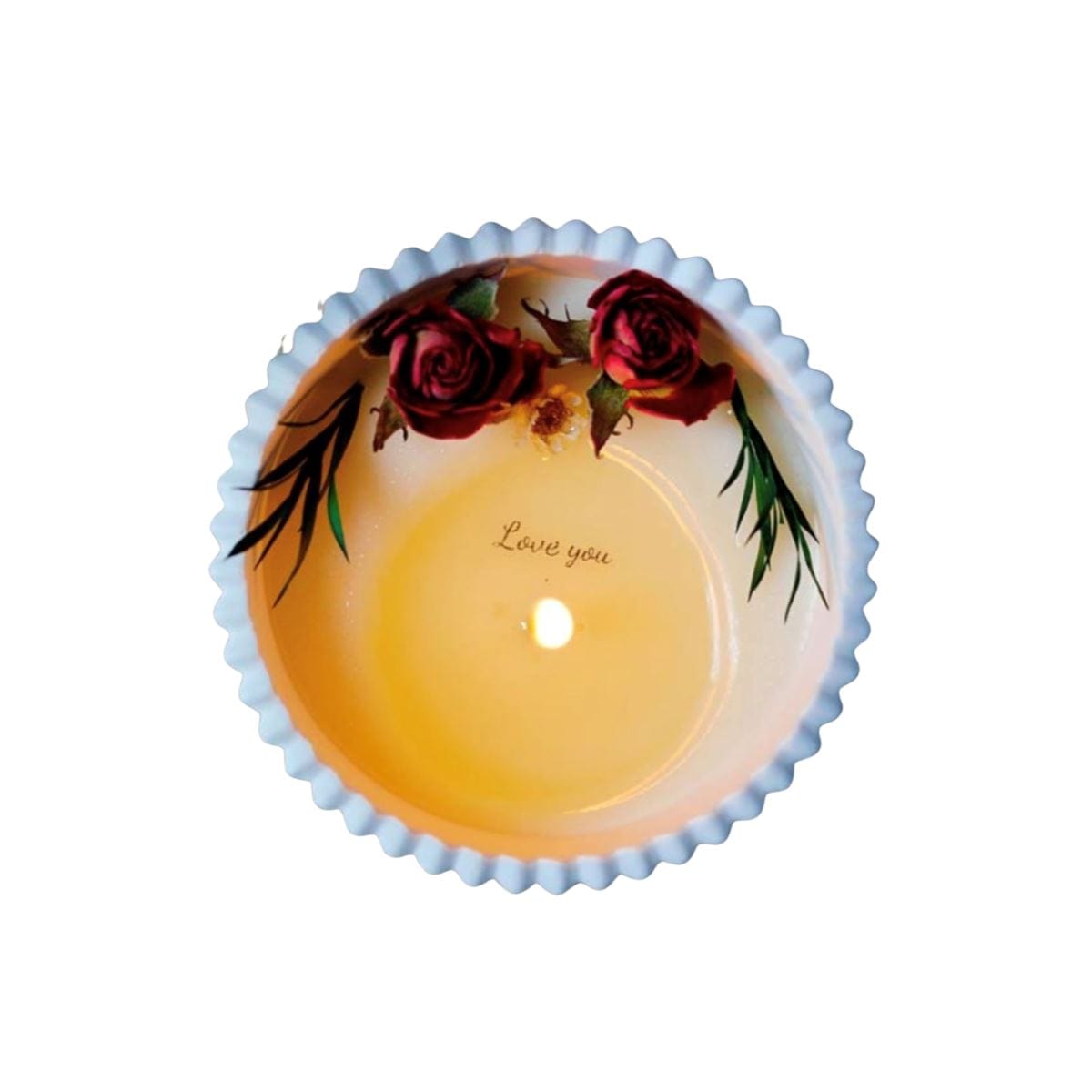Greeting Message in Candle - Scent - Love You - Preserved Flowers & Fresh Flower Florist Gift Store