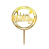 Happy Birthday Topper Tag - Add Ons - Circle - Preserved Flowers & Fresh Flower Florist Gift Store