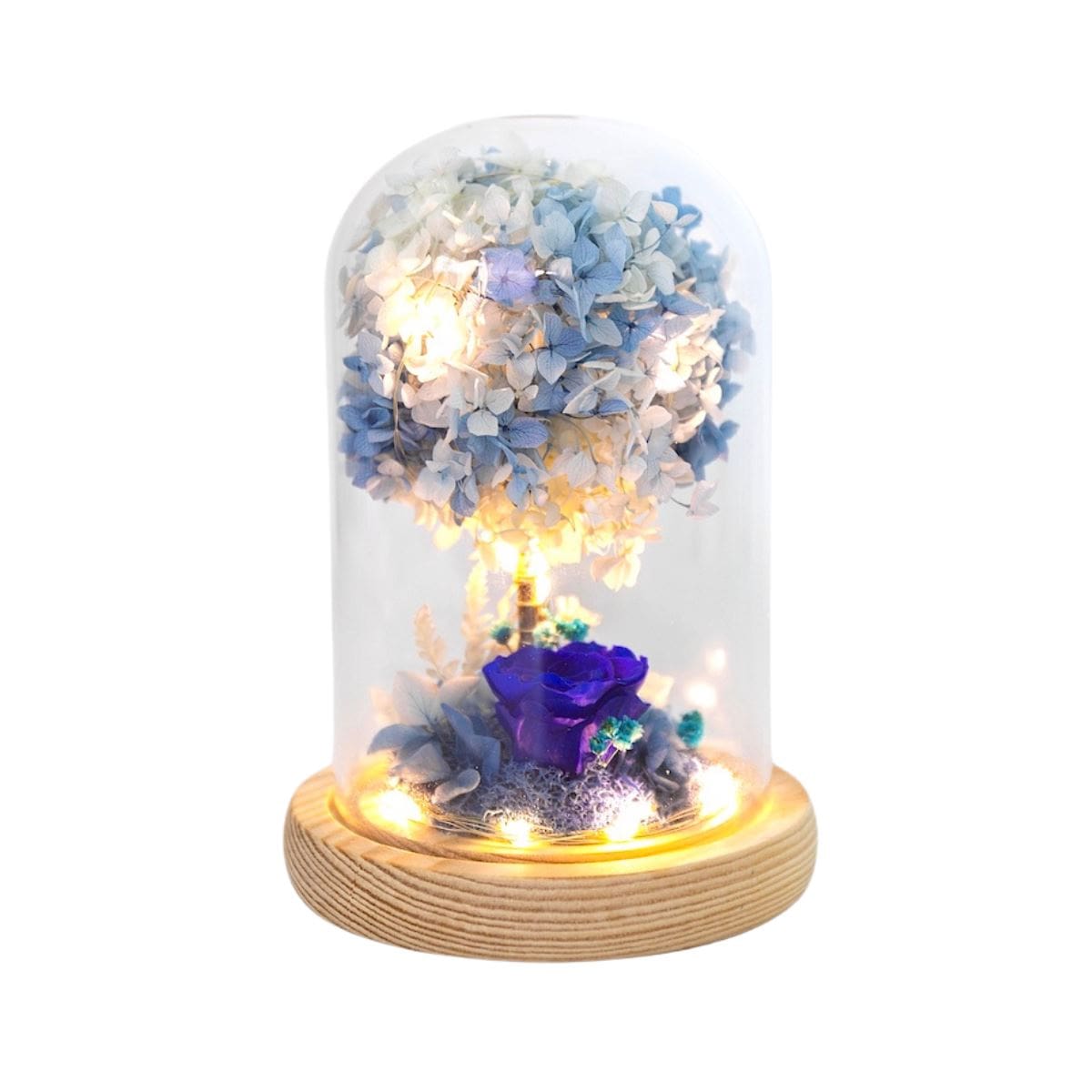 Hydarium Dome - Flower - Sea Blue あじさい - Preserved Flowers & Fresh Flower Florist Gift Store