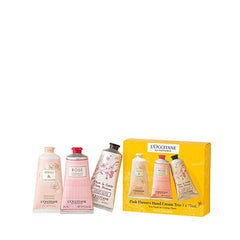 L'OCCITANE PINK FLOWERS HAND CREAM TRIO GIFT SET - Beauty - Preserved Flowers & Fresh Flower Florist Gift Store