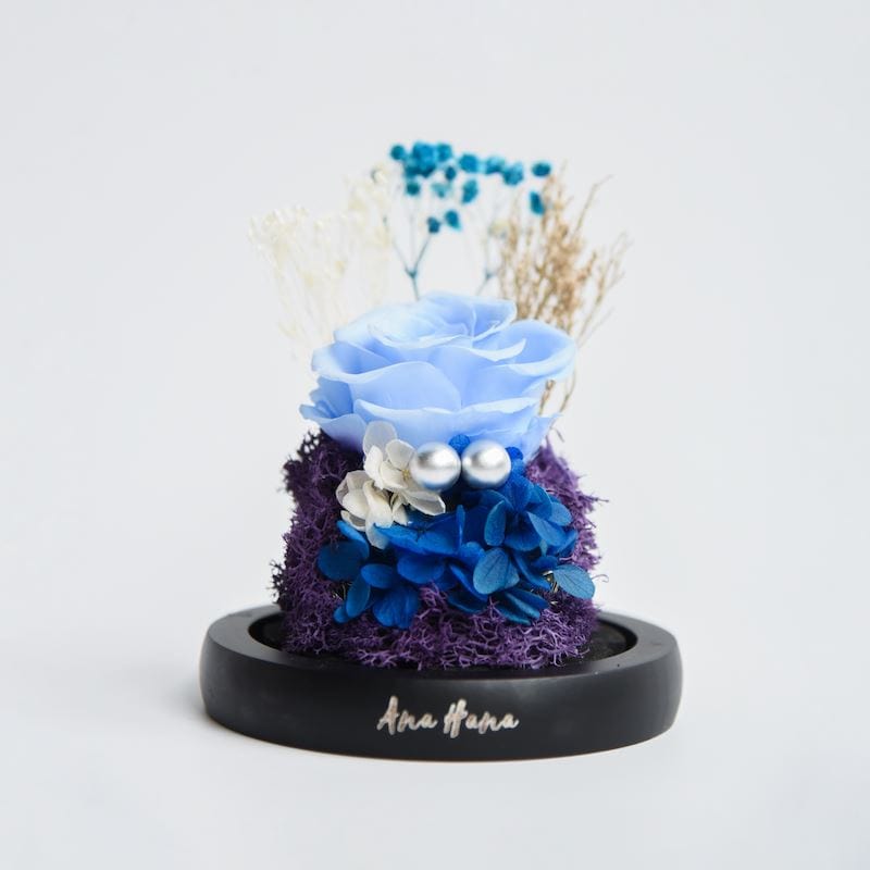 My Only Love - Hana Flower Dome - Flower - Baby Blue - Preserved Flowers & Fresh Flower Florist Gift Store