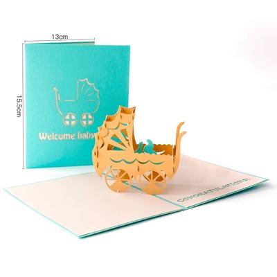 Newborn 3D Pop Up Card - Add Ons - Baby Boy - Preserved Flowers & Fresh Flower Florist Gift Store