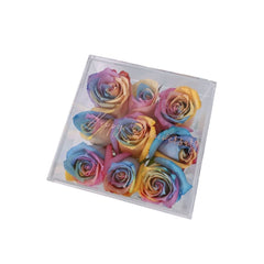 Rainbow Rose Bloom Box - Luxe Series - Flower - Fresh - Preserved Flowers & Fresh Flower Florist Gift Store
