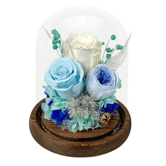 Aika Roses Dome - Blue - Flower - Preserved Flowers & Fresh Flower Florist Gift Store