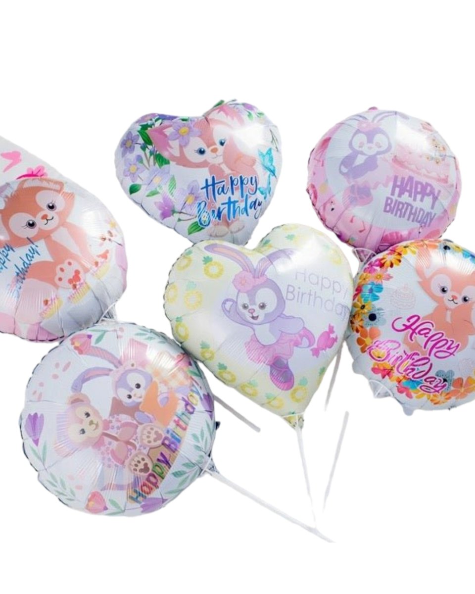 Assorted Duffy Friends Birthday Balloon - Add Ons - Non-Helium - Preserved Flowers & Fresh Flower Florist Gift Store