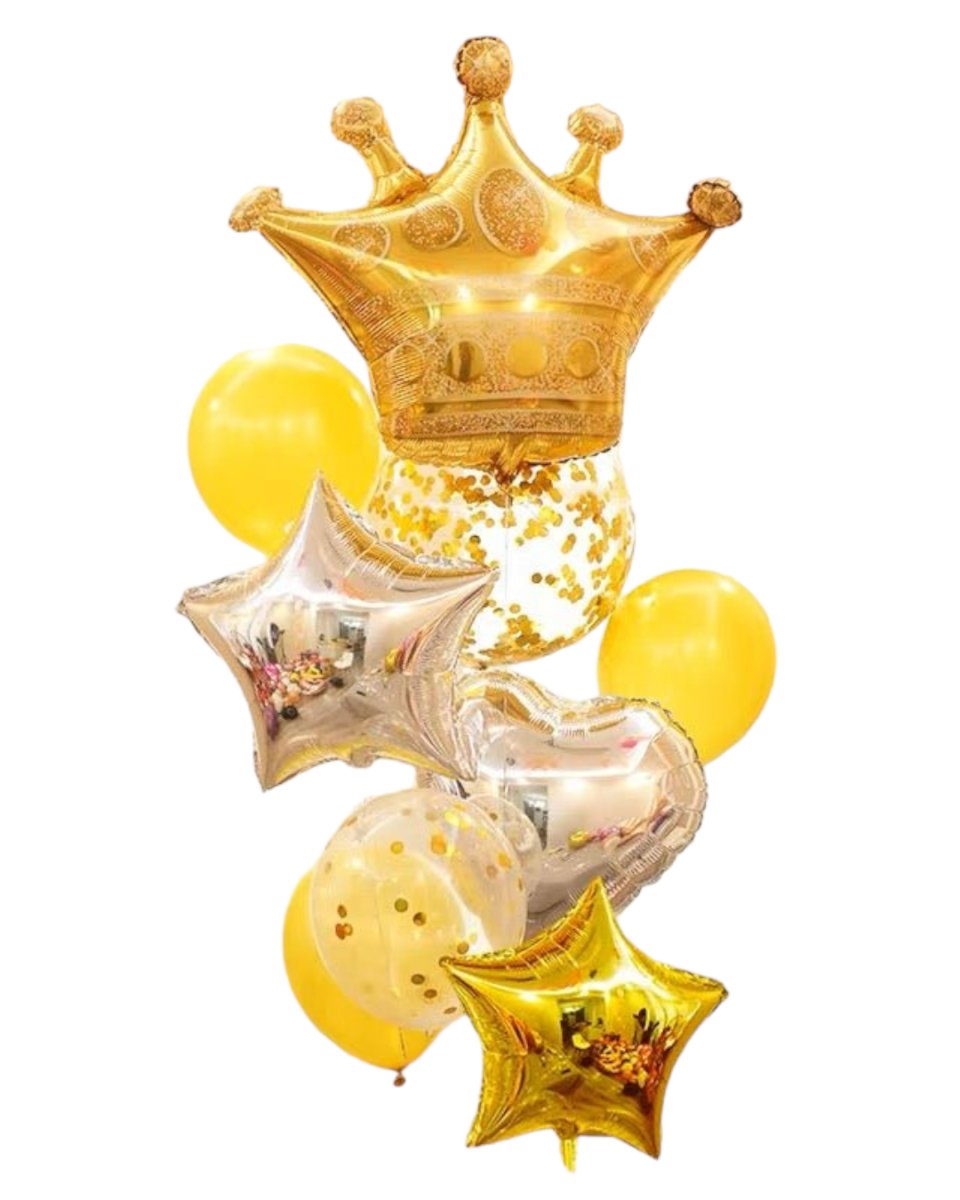 Assorted Party Foil Balloon - Add Ons - Gold - Preserved Flowers & Fresh Flower Florist Gift Store