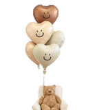 Assorted Smiley Heart Balloon Set - Add Ons - Helium Gas - Preserved Flowers & Fresh Flower Florist Gift Store