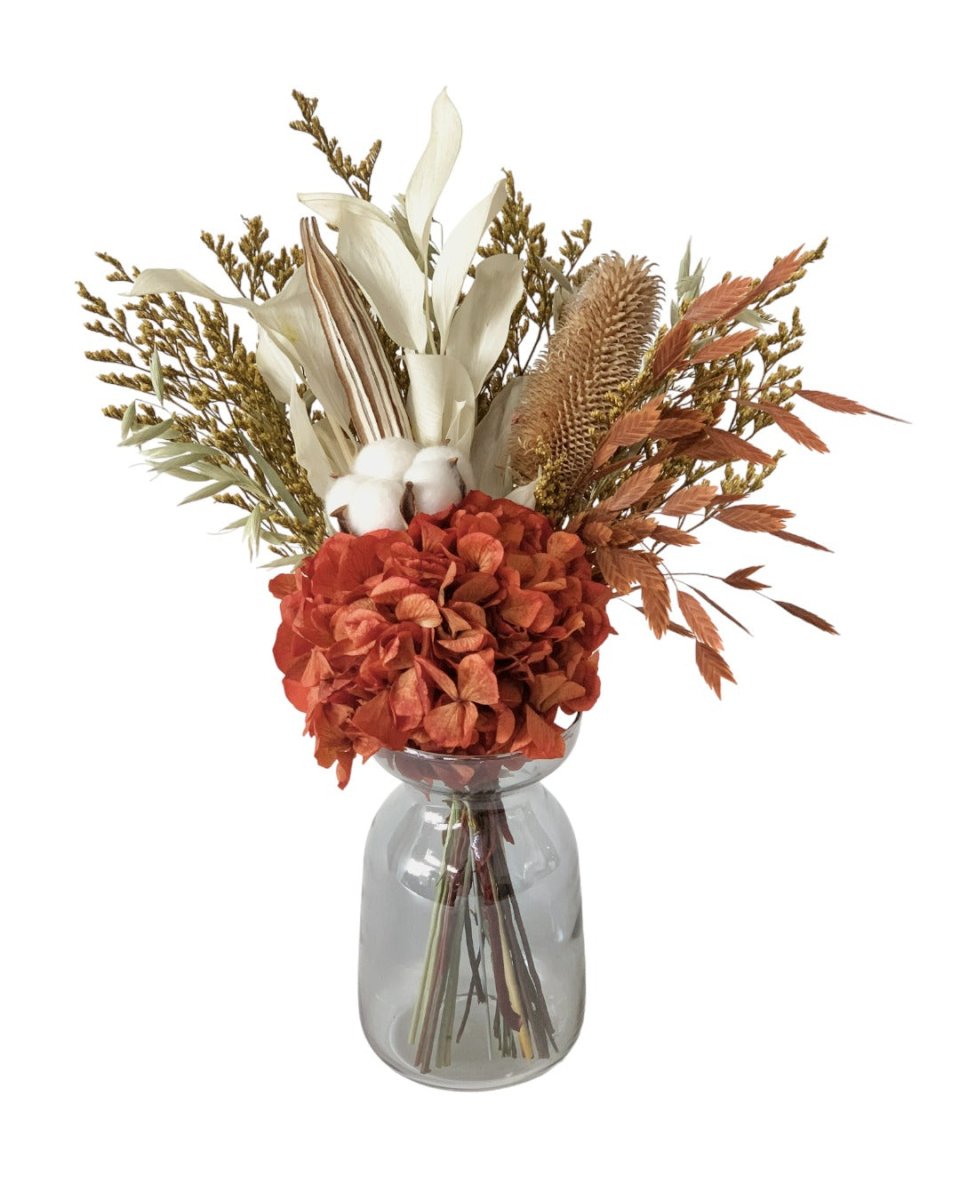 Asuki - Preserved Flower Arrangement - Flower - Orange - Preserved Flowers & Fresh Flower Florist Gift Store