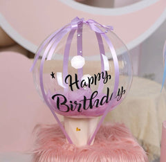 Birthday Bucket Balloon - Add Ons - Purple - Preserved Flowers & Fresh Flower Florist Gift Store