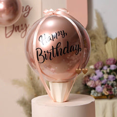 Birthday Bucket Balloon - Add Ons - Rose Gold - Preserved Flowers & Fresh Flower Florist Gift Store