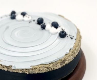 Black Sesame Mochi Cheesecake (Only available as an add-on) - Cakes - Preserved Flowers & Fresh Flower Florist Gift Store