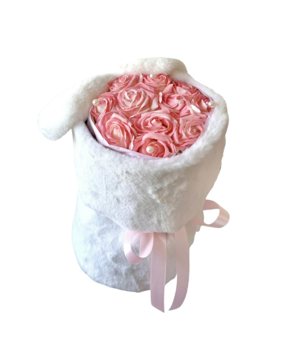 Bunny Hop - Soap Flower Bouquet - Pink / White - Flower - Preserved Flowers & Fresh Flower Florist Gift Store