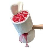 Bunny Hop - Soap Flower Bouquet - Red / White - Flower - Preserved Flowers & Fresh Flower Florist Gift Store