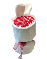 Bunny Hop - Soap Flower Bouquet - Red / White - Flower - Preserved Flowers & Fresh Flower Florist Gift Store