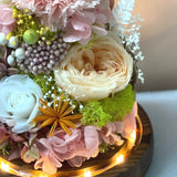 Carnation Bell Dome - Pink Opal (with gift box) - Flower - Preserved Flowers & Fresh Flower Florist Gift Store